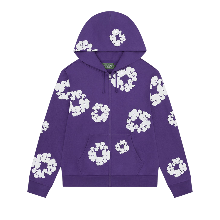 Denim Tears Cotton Wreath Zip Hoodie "Purple"