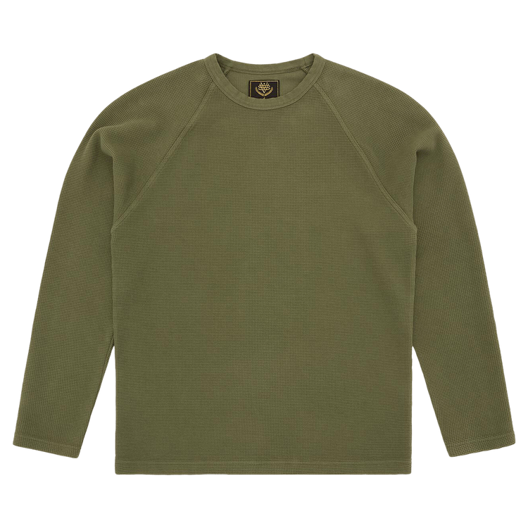 Corteiz Star Raglan Waffle Thermal "Olive"