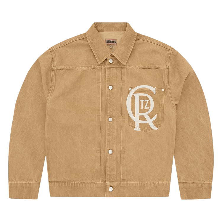 Corteiz Crest Chainstitch Denim Trucker "Tan"