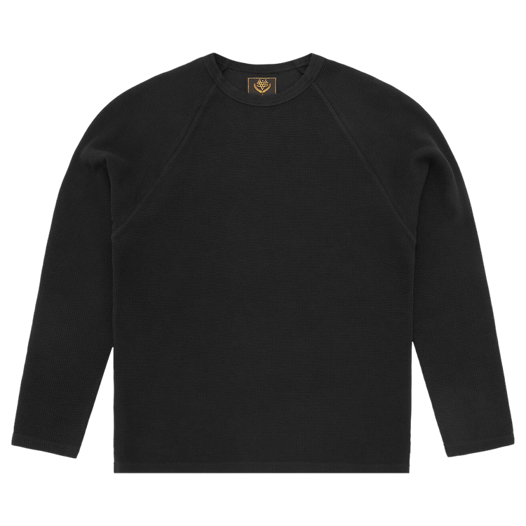 Corteiz Star Raglan Waffle Thermal "Black"