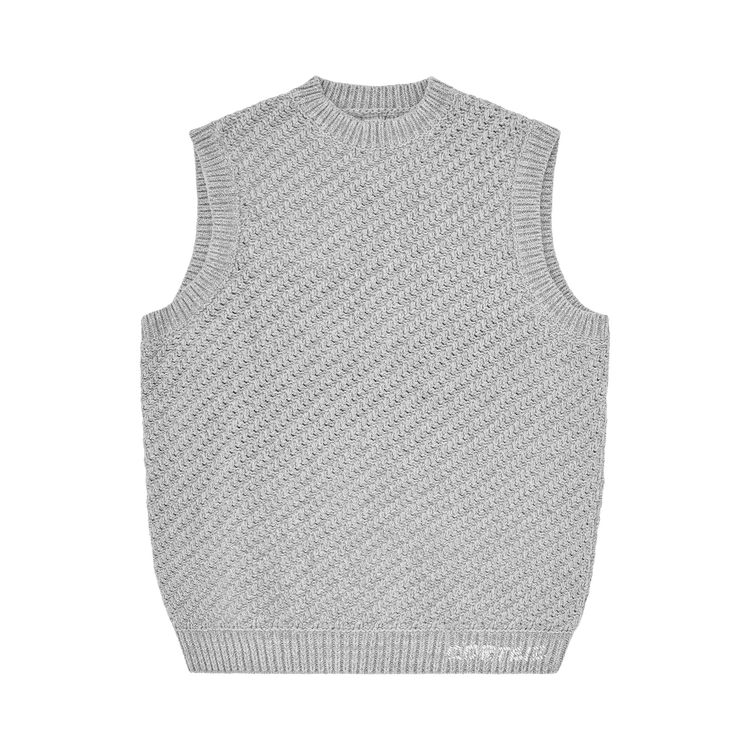 Corteiz Hand Embroidered Knit Vest "Grey"