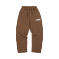 Corteiz Island Puff Print Open Hem Sweatpant "Brown"