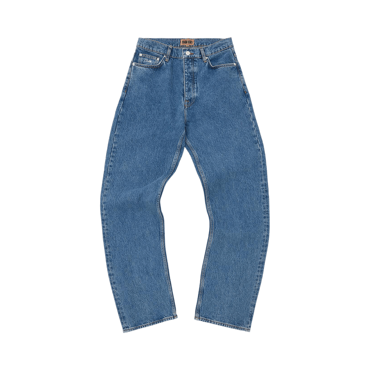 Corteiz Dual Stripe Baggy Jeans "Midwash"