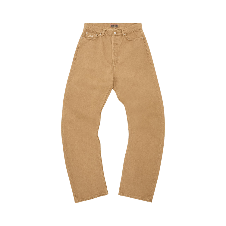 Corteiz Crest Chainstitch Baggy Jeans "Tan"