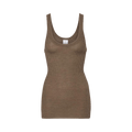 Calvin Klein Fine Merino Ribbed Tank Top "Fudge Melange"