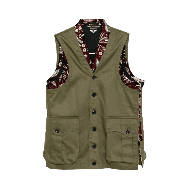 Comme des Garçons Homme Plus Pocket Casual Vest "Burgundy"