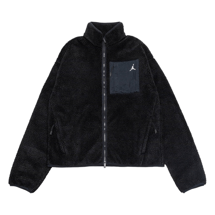 Air Jordan Flight Mountainside Faux Fur Jacket "Black/White"