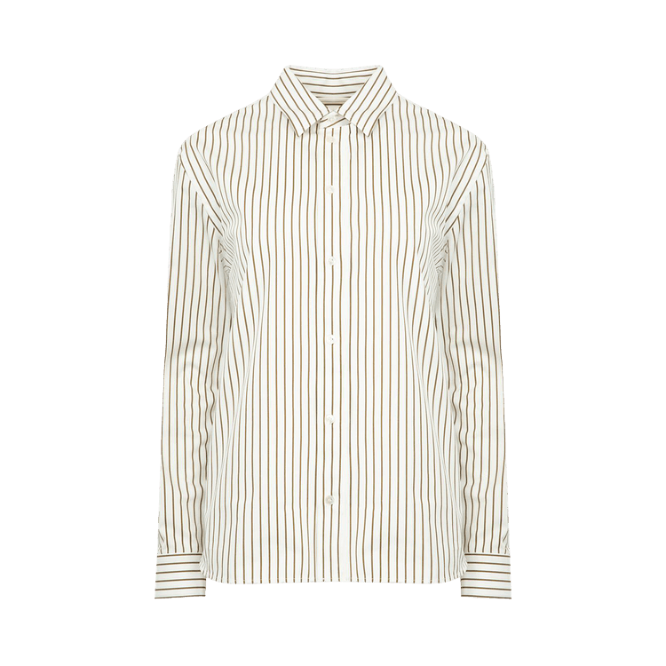 Saint Laurent Avec Broderie "Craie/Kaki Dore"