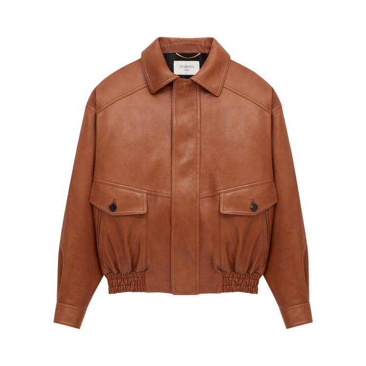 Saint Laurent Blouson Amples Poche "Marron Senois"