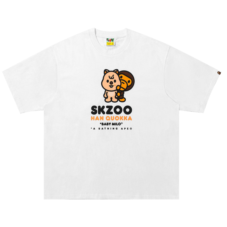 BAPE x Stray Kids Han Quokka Baby Milo Tee "White"