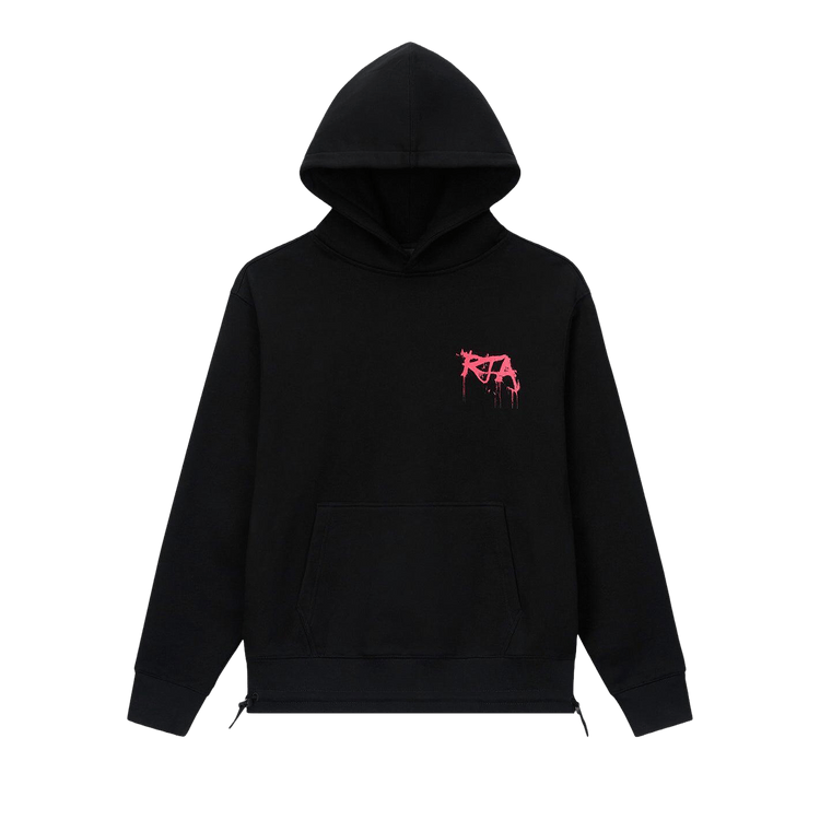 RtA Jordan Hoodie "Black Graffiti Pink"