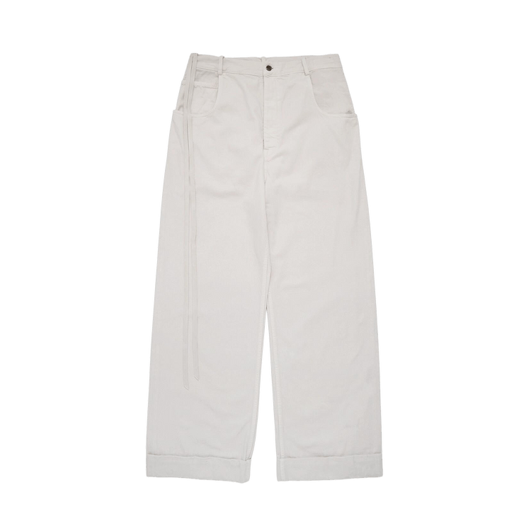 Ann Demeulemeester Michaël 5 Pocket High Comfort Trousers "White"