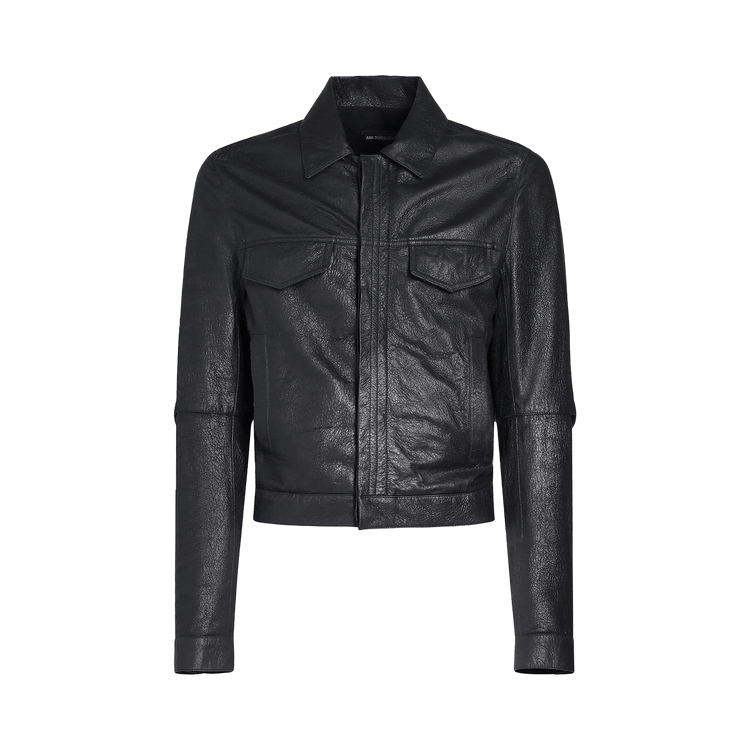 Ann Demeulemeester Terus 5 Pocket Fitted Leather Blouson "Black"