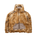 Ottolinger Oversized Furry Multiline Jacket "Brown"