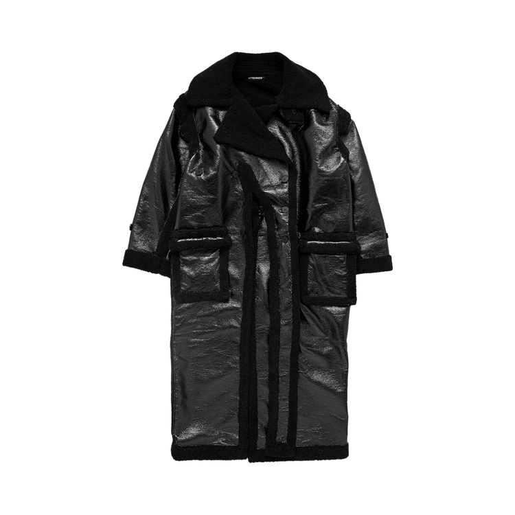Ottolinger Shearling Oversize Split Coat "Black"