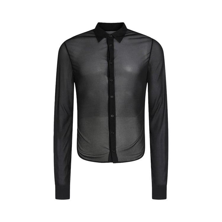 Ann Demeulemeester Reinaert Jersey Fitted Shirt "Black"