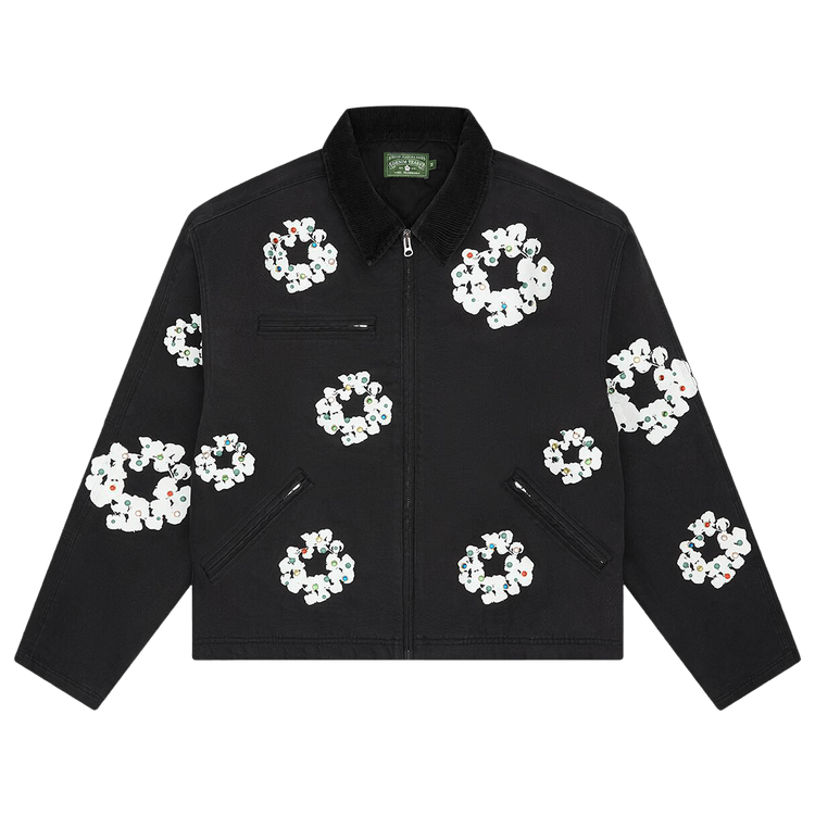 Denim Tears Cotton Wreath Canvas Work Jacket "Black"