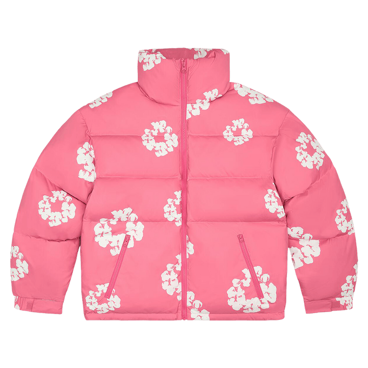 Denim Tears Cotton Wreath Puffer Jacket "Pink"