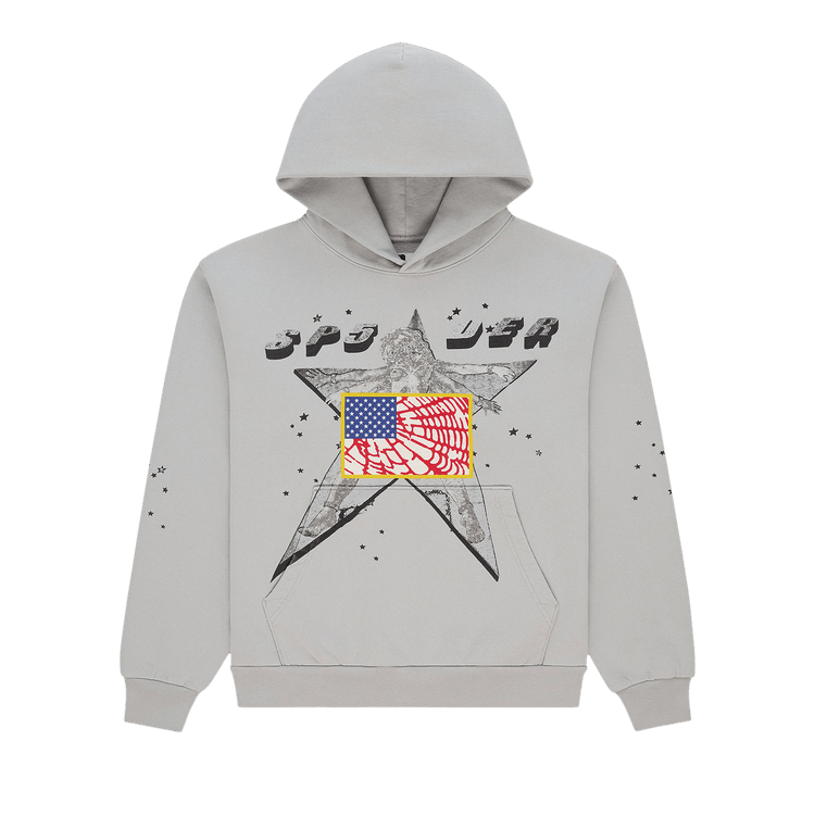 Sp5der Star Girl Hoodie "Grey"
