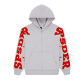 Sp5der Mx555 Zip Hoodie "Heather Grey"