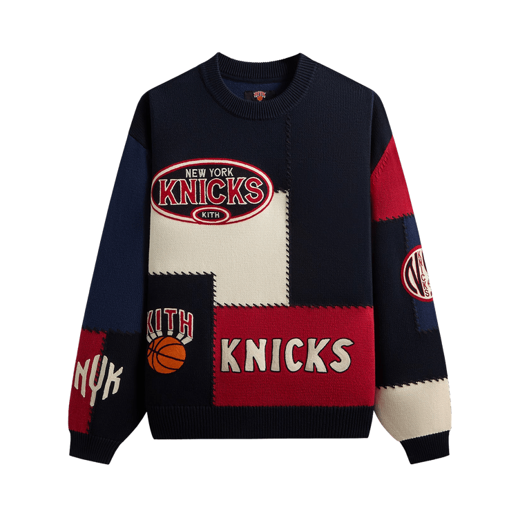 Kith For The New York Knicks Patchwork Crewneck Sweater "Nocturnal"