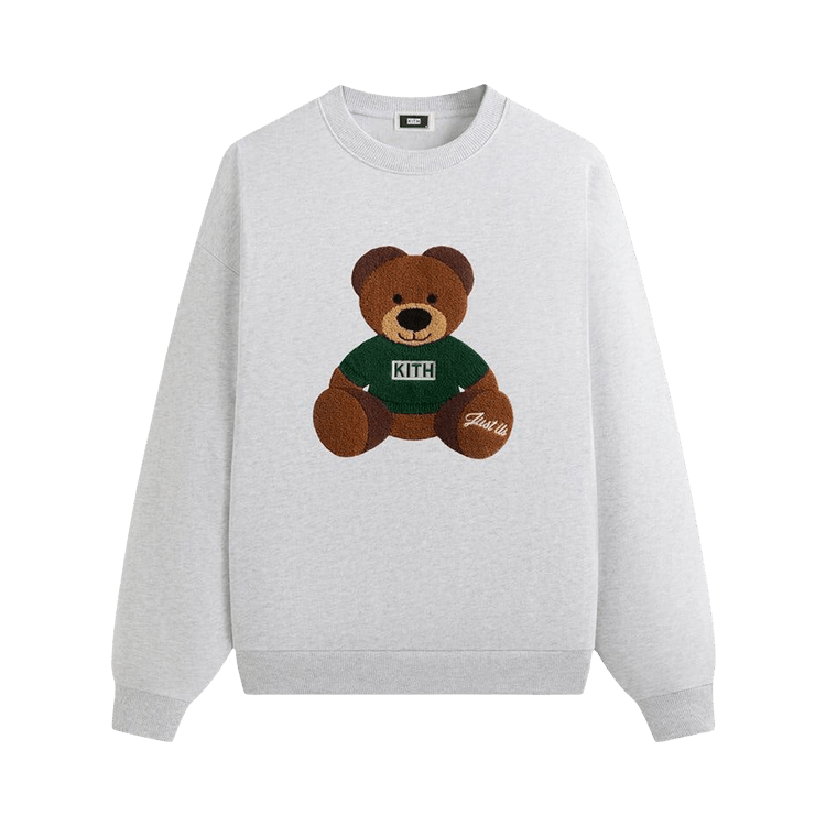 Kith Kithmas Teddy Nelson Crewneck "Light Heather Grey"