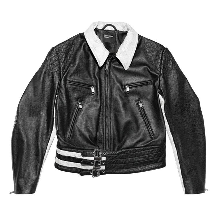 Enfants Riches Déprimés Dog In Restraint Leather Jacket "Black/White"