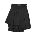 Enfants Riches Déprimés Tiered Pleated Skirt "Black"