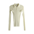 Calvin Klein Merino Rib Knit Polo Shirt "Pale Citron"