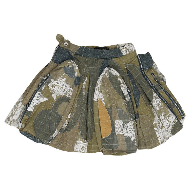 Who Decides War Window Pocket Cargo Maxi Skirt "Blue"