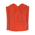 Who Decides War Window Longline Corset "Orange"