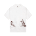 One Of These Days Remember Me Camp Shirt "Ivory"