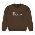 Parra Weird Trad Logo Crew Neck Sweatshirt "Brown"