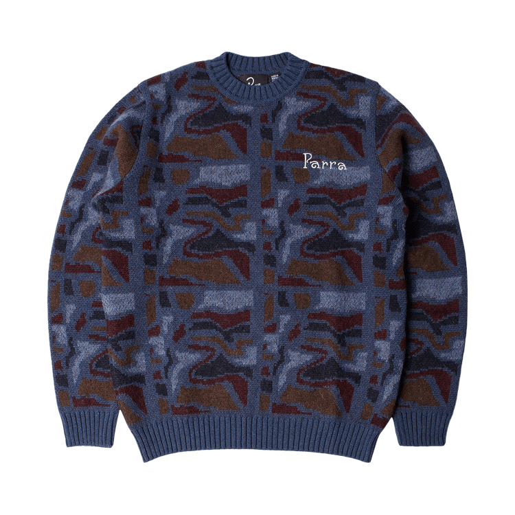 Parra Repeat FTP Booster Knitted Pullover "Blue"