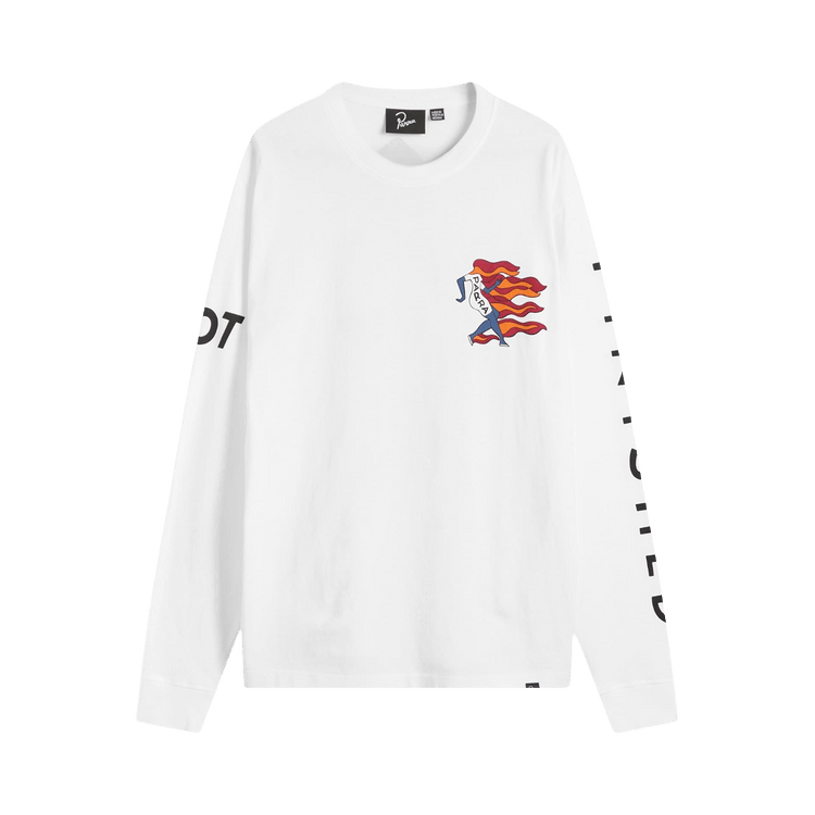 Parra Not Finished Long-Sleeve T-Shirt "White"