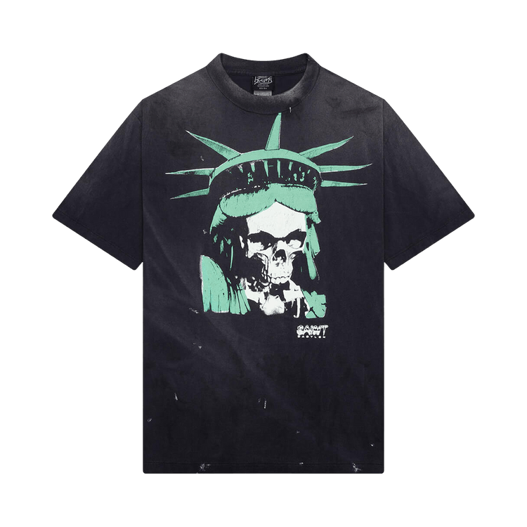 SAINT Mxxxxxx x Babylon Statue Skull Short-Sleeve Tee "Black"