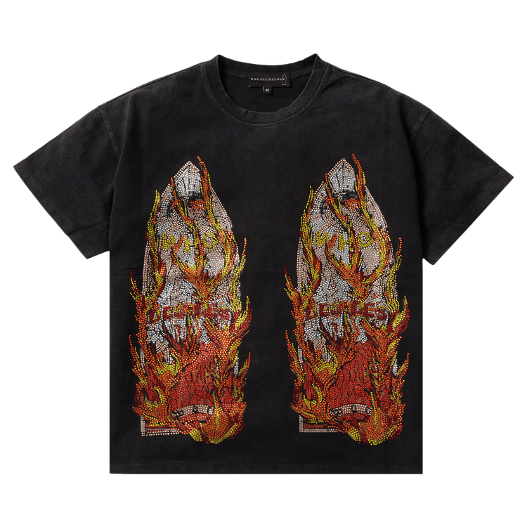Who Decides War Rhinestone Flame Glass Jersey "Ruby"