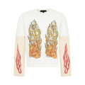 Who Decides War Flame Glass Double Jersey "Cloud/Multi"