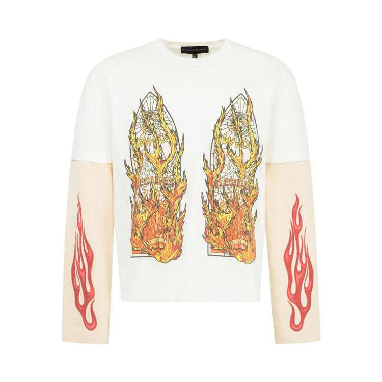 Who Decides War Flame Glass Double Jersey "Cloud/Multi"