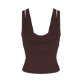 NikeSKIMS Matte Double-Strap Scoop Tank Top "Dark Sepia/Dark Sepia/Dark Sepia"