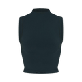 NikeSKIMS Vintage Seamless Mock-Neck Long-Line Bra "Dark Teal/Dark Teal"