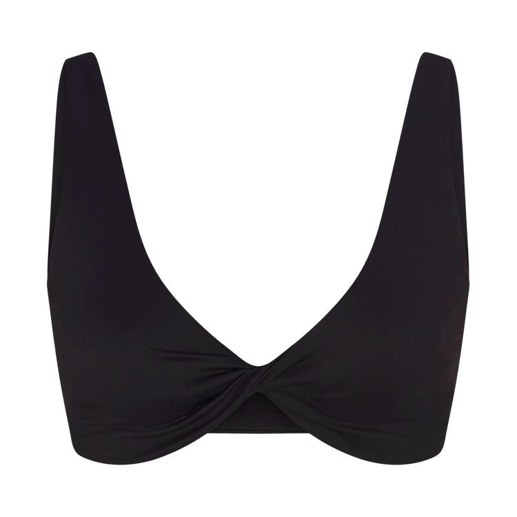 NikeSKIMS Matte Twist-Front Bra "Obsidian/Obsidian"