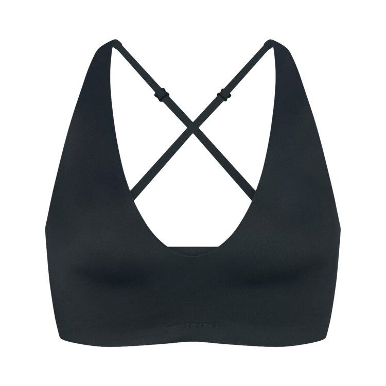 NikeSKIMS Shine V-Neck Bra "Dark Teal/Dark Teal"