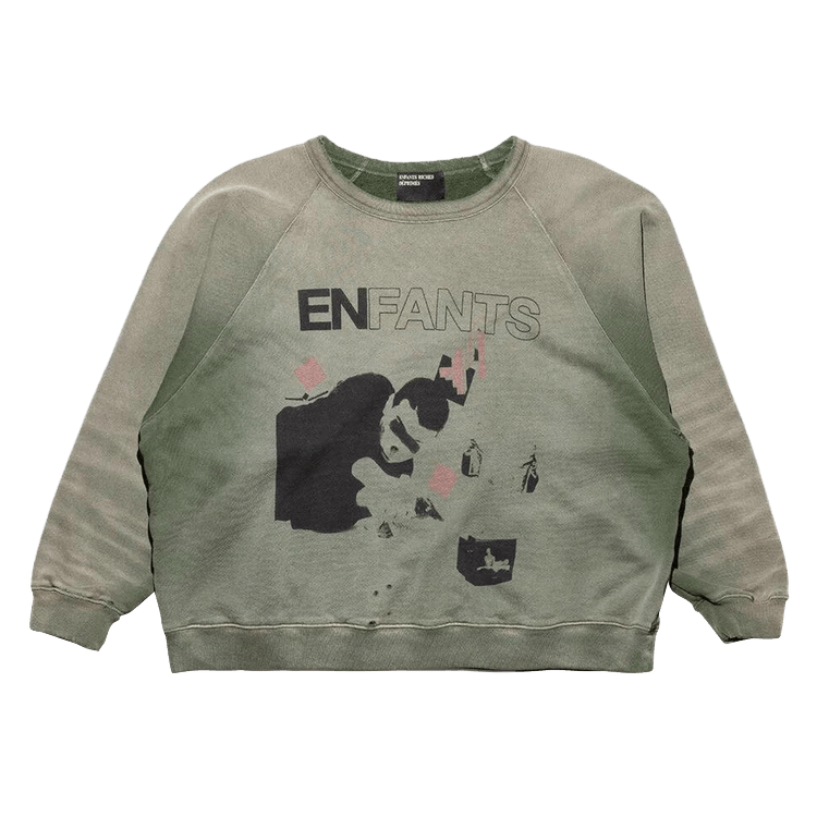 Enfants Riches Déprimés My Death My Life Raglan Sweatshirt "Gardener Green"