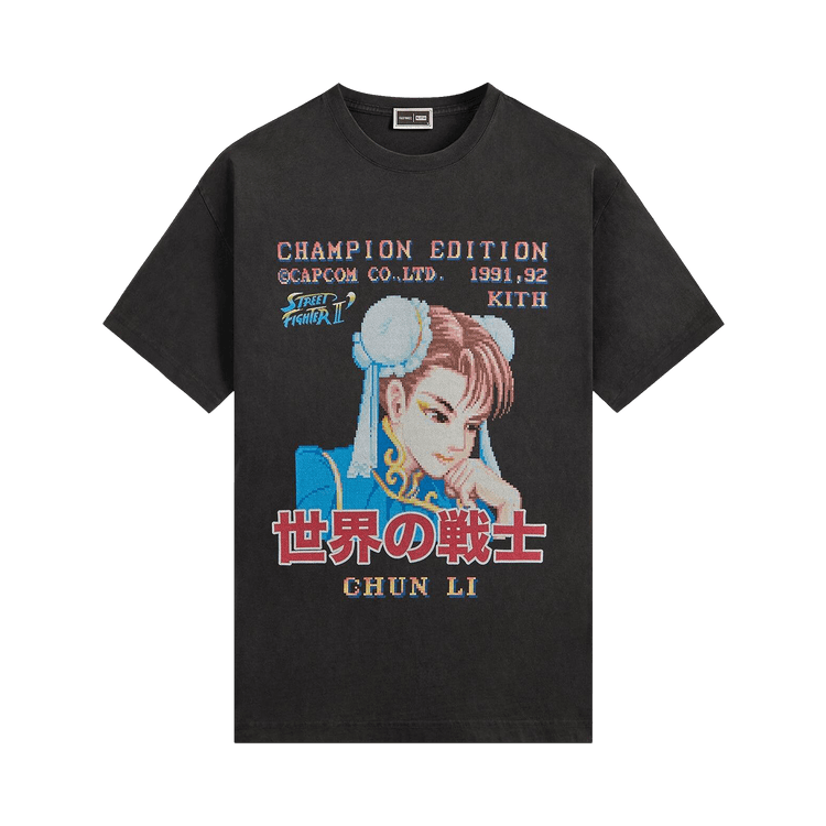 Kith x Capcom Chun Li Champion Edition Vintage Tee "Black"