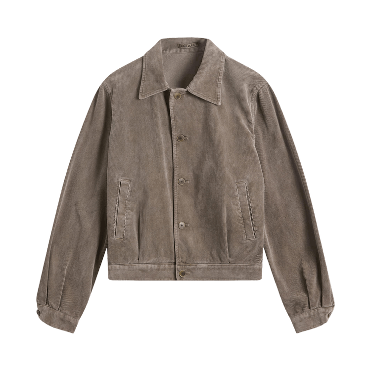 Auralee Pigment Dyed Finx Corduroy Blouson "Olive Brown"