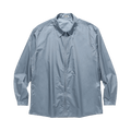 Auralee Light Nylon Zip Shirt "Blue Grey"