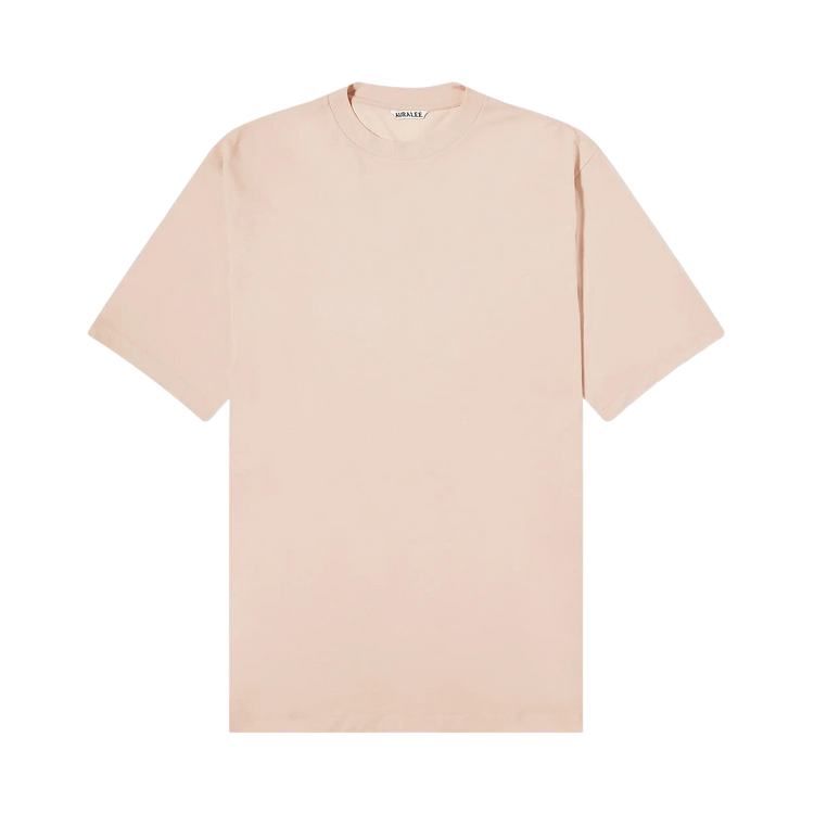 Auralee Super Soft Wool Jersey Tee "Light Pink"