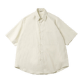 Auralee Washed Finx Twill Big Half Sleeved Shirt "Light Yellow"