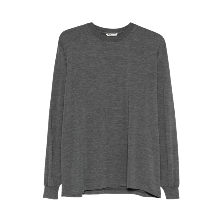 Auralee Wool Soft Jersey Long-Sleeve Tee "Top Charcoal"